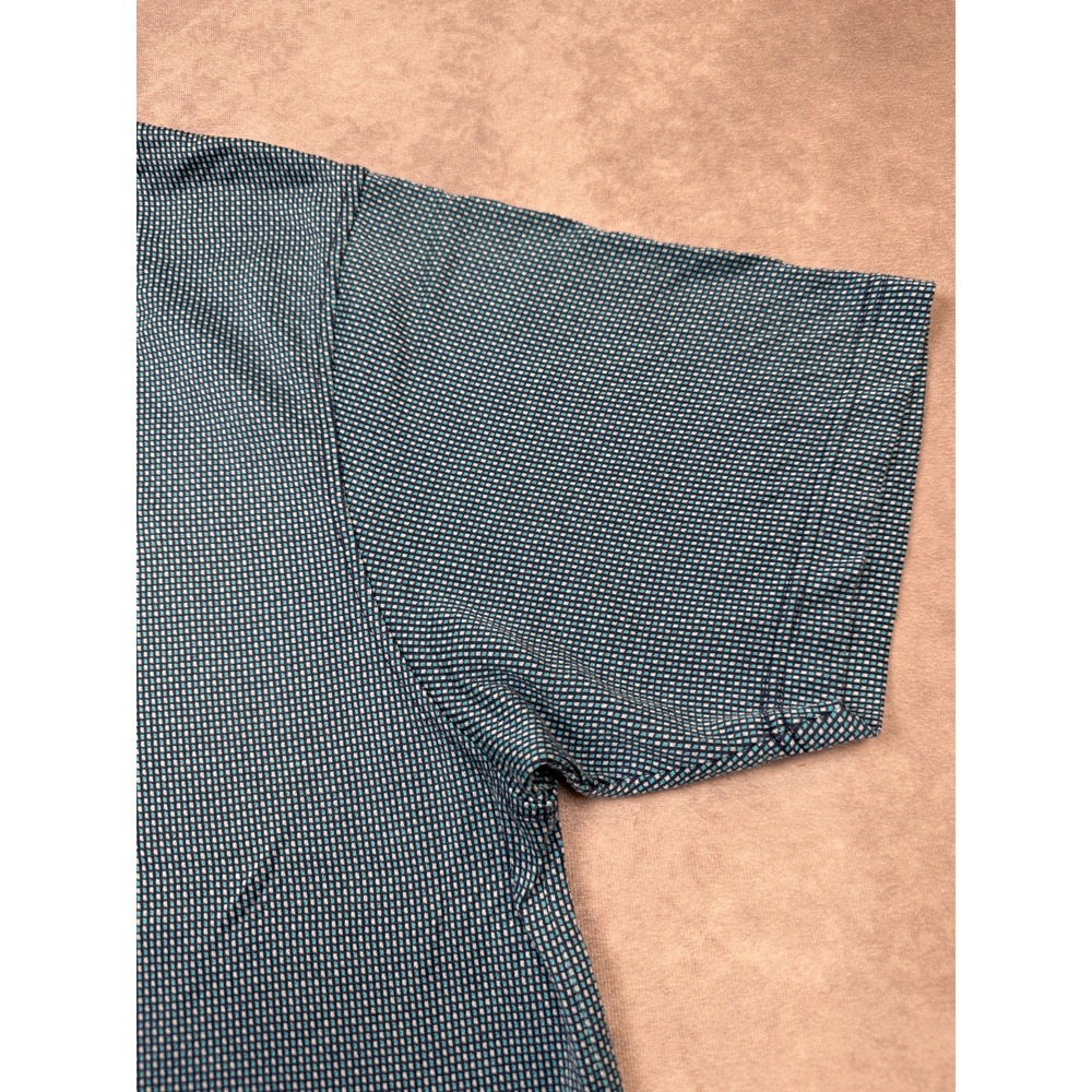 VTG Peter Millar Polo Shirt Mens M Blue 100% Cotton Textured Knit Made in Korea - Picture 8 of 15